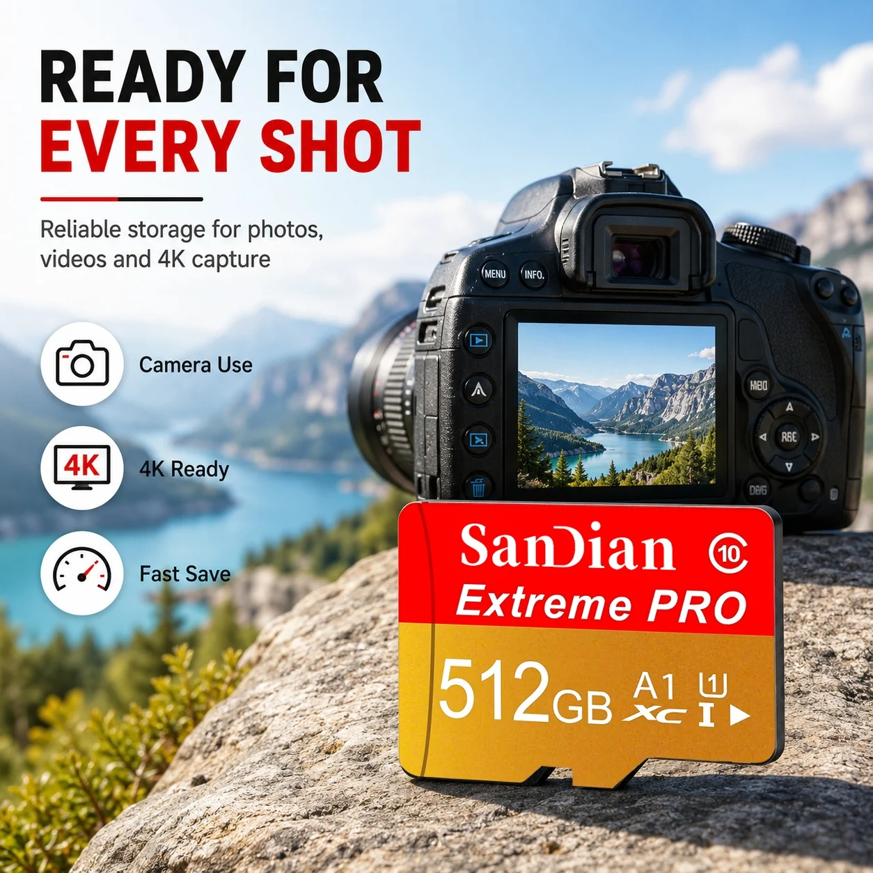 Advanced TF Cards Micro TF SD Card SD Cards Memory Card 128GB 256GB 64GB 32GB 512GB Fast Read Write A2 for Driving Recorder