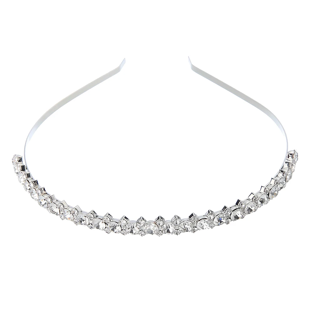 

1pc Rhinestone Hoop Premium Headband For Wedding Party Prom Evening Photography Hair Accessories Bridal Headdress Creative Wear