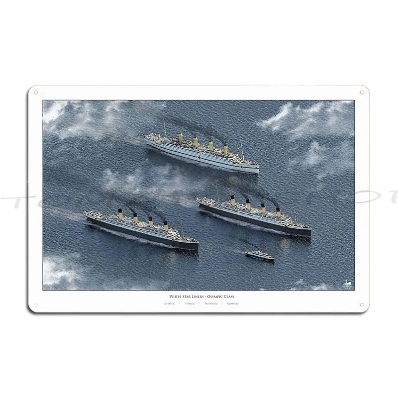 Ocean Liners White Star Line Metal Signs Cinema Club Bar Mural Decoration Tin Sign Poster