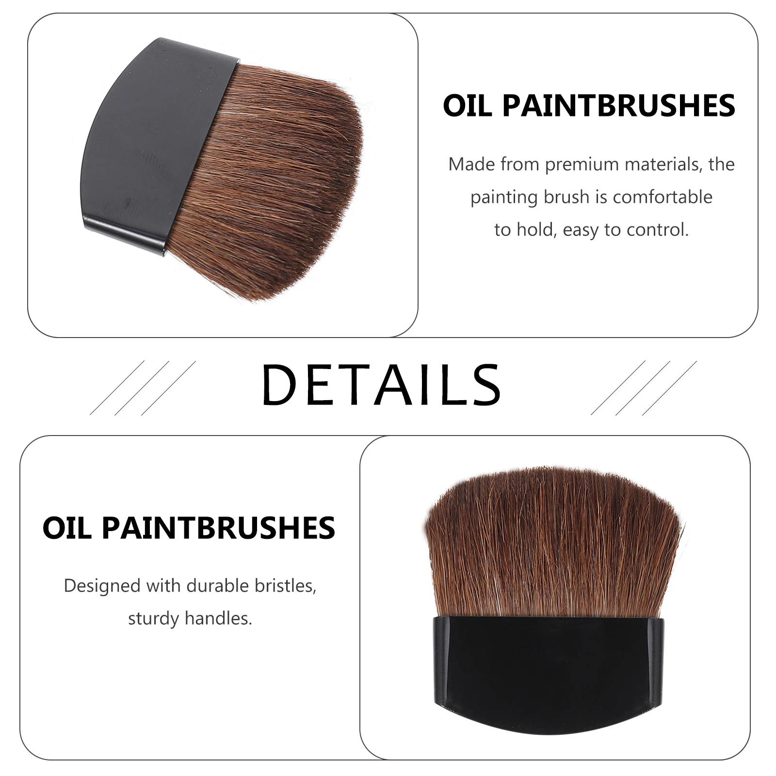 

8pcs Painting Brushes Art Drawing Tools Watercolor Oil Brushes Wooden Handle Durable Bristles Comfortable Grip For