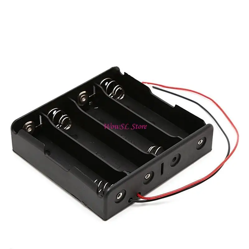 5 Pcs 18650 Rechargeable Battery 3.7V Clip Holder Box for Case With Wire HX5E