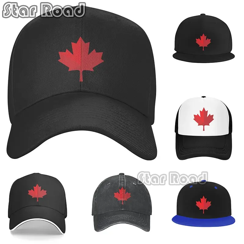 

New Print Baseball Cap 100% Cotton Canada Maple Leaf Canad Baseball Cap Sun Protection Men Women's Adjustable Trucker Hat