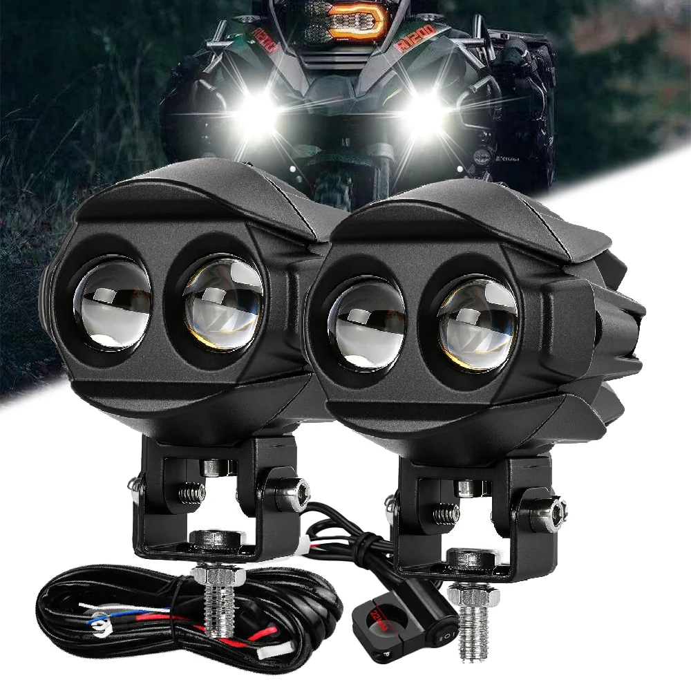 Extra Motorcycle Headlight Fog Lamps Led Lighthouse 3000k/6000k 240W  Headlight for ATV Truck Bike SUV ATV Truck UTV