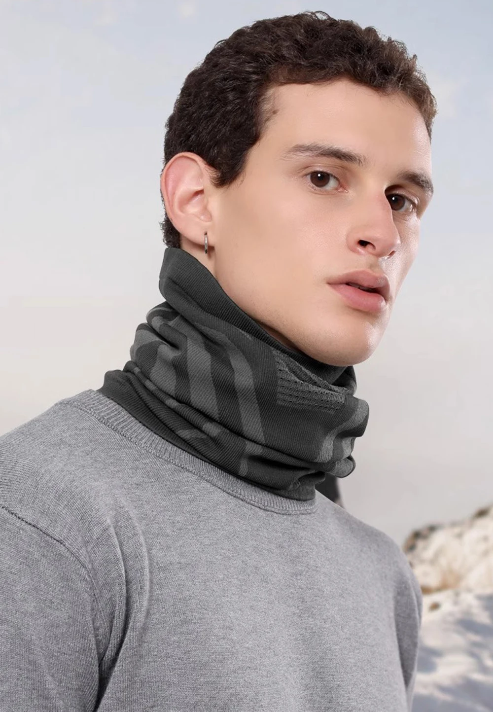 Winter warme Skimaske Hals Unisex elastische atmungsaktive Fahrradmaske Herren Damen Outdoor-Sport Laufmasken Motorradmaske – Detail 12