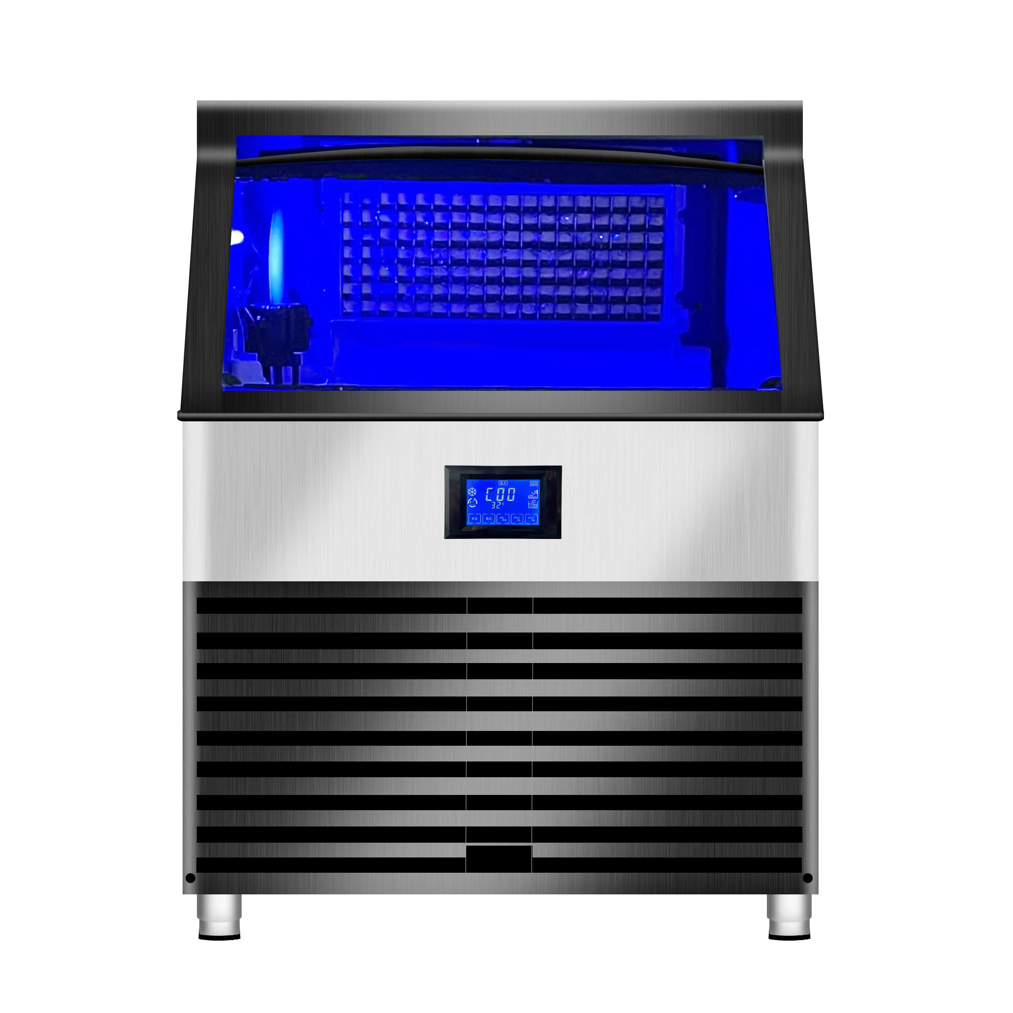 Ice Machine 120kg Automatic Ice Cube Block Maker Commercial Ice Making Machine For Business Price Italian