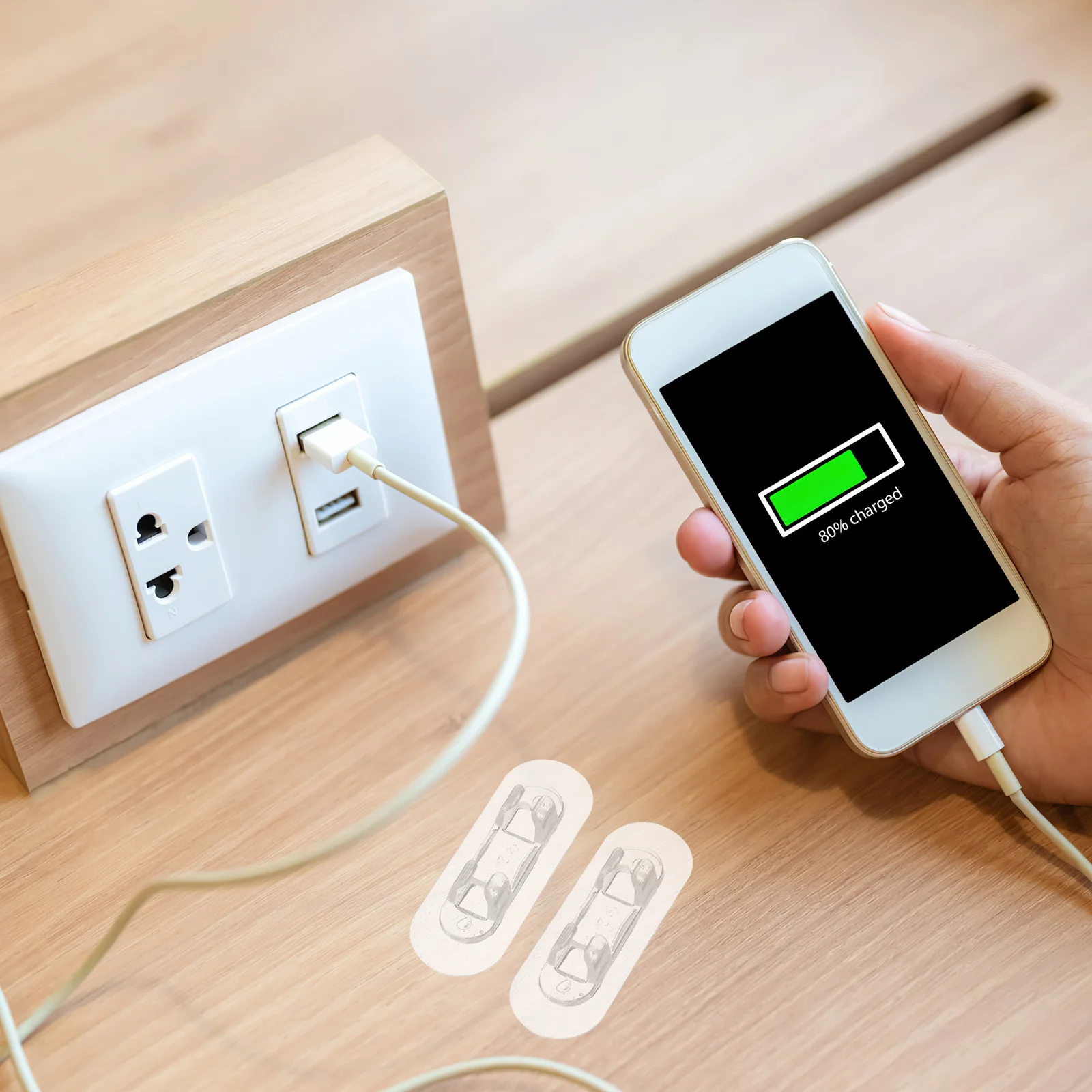 

10Pcs Wire Holder Transparent Self Adhesive Cable Organizer for Desk Home Office Cord Management Desk Wire Management