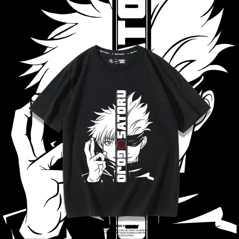 

Wujo Wu Joint Short Sleeve Spell Return To War Anime Peripheral Japanese Second Dimensional Yuan Summer Loose T-Shirt Men's Tide