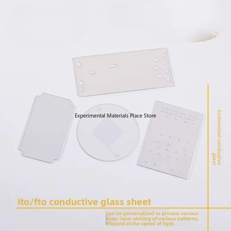 Custom ITO FTO Conductive Glass Drilling Shaping Cutting Etching Interdigital Electrode Pattern Flexible Conductive Film