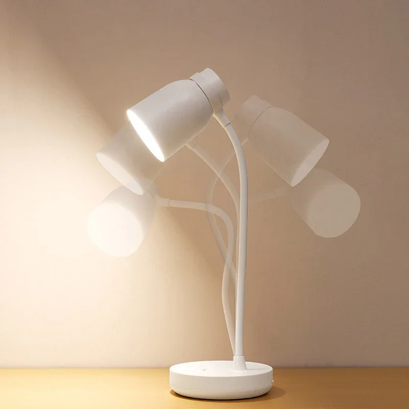 USB Rechargeable LED Desk Lamp 3 Levels Dimmable Touch Light Foldable Eye Protection Table Lamp Bedroom Bedside Decor