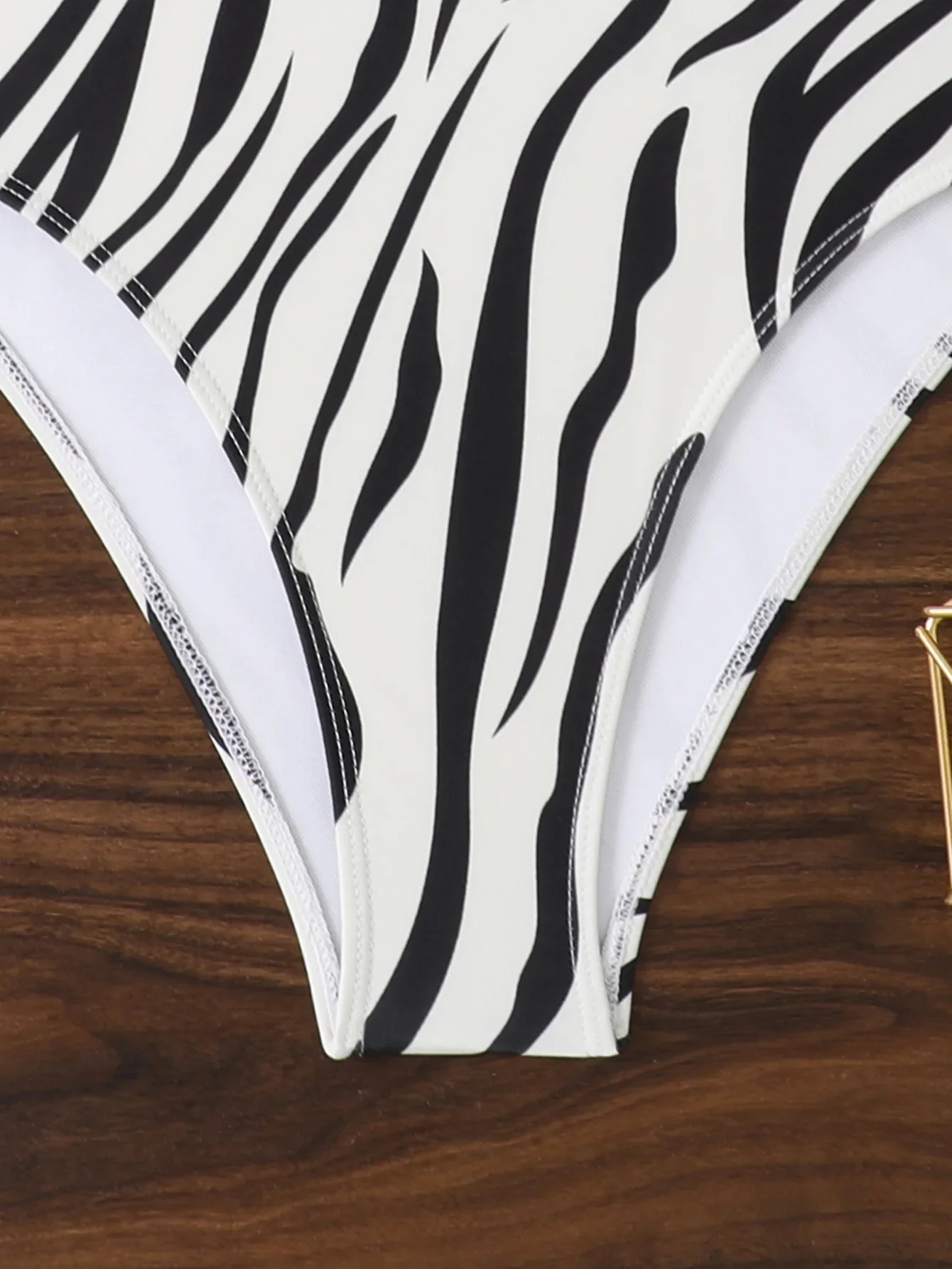 Traje de baño de una pieza con estampado de cebra, Trikini para mujer, traje de baño de un hombro, Tanga, ropa de playa, trajes de baño para mujer, vacaciones de verano 2025