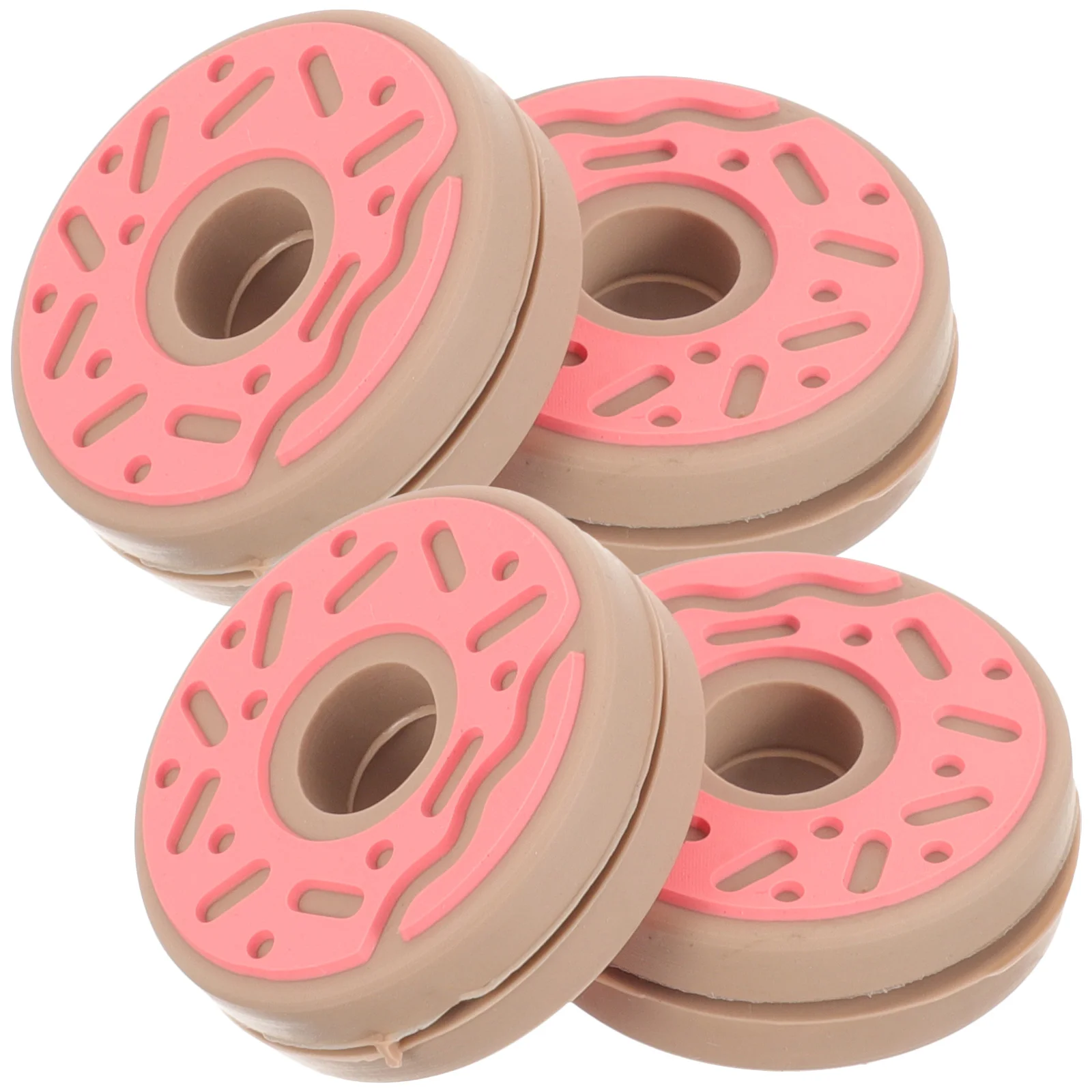 4 Pcs Hamburger Tennis Racket Shock Absorber Doughnut Shocks Absorbers Silica Gel Dampener for