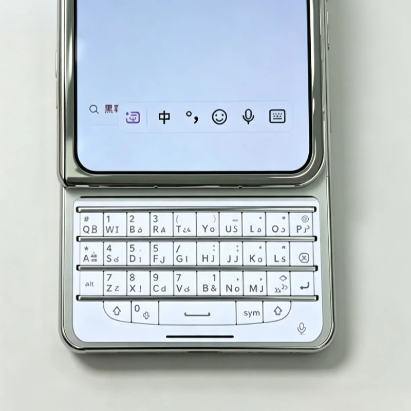 BlackBerry Q10 Bluetooth Keyboard Customized Type-C Charging Port RGB for Samsung Zflip Phone Case Arabic Version Mini Keyboard
