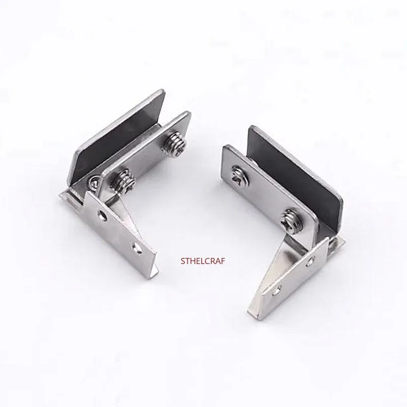 

2pcs Non-Perforated Glass Door Hinges Display Cabinet Hinge Wine Cabinet Rotating Shaft Glass Clip Furniture Door Hinge Hardware