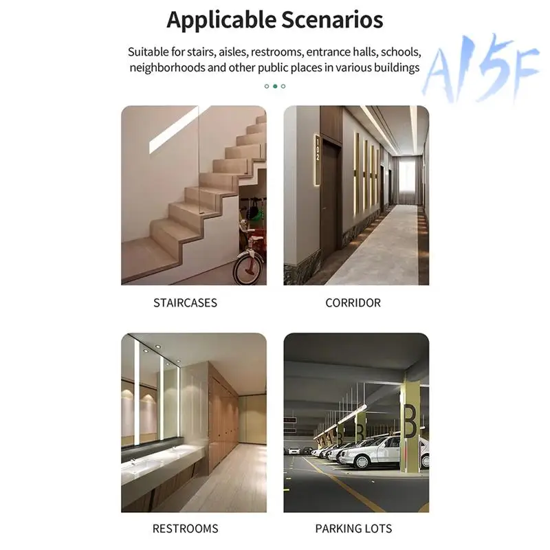 

A15F-24-265V Smart Recessed PIR Infrared Motion Detector For Safe Navigation In Stair Corridors And Car Parks