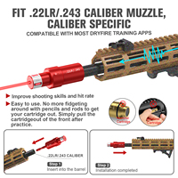 9mm 22LR .243 .25 .27 .40S&W 7.62mm 6.5mm 12GA Voice Controlled Laser Dry Fire Trainer Shooting Laser Training Bullet Bore Sight