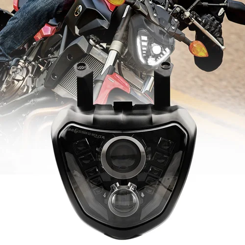 Imagen 2 del producto Faro LED para motocicleta, lámpara de color negro para YAMAHA MT07 2014 -2019 MT07 MT09 DRL, MT09 FZ09 2014- 2016