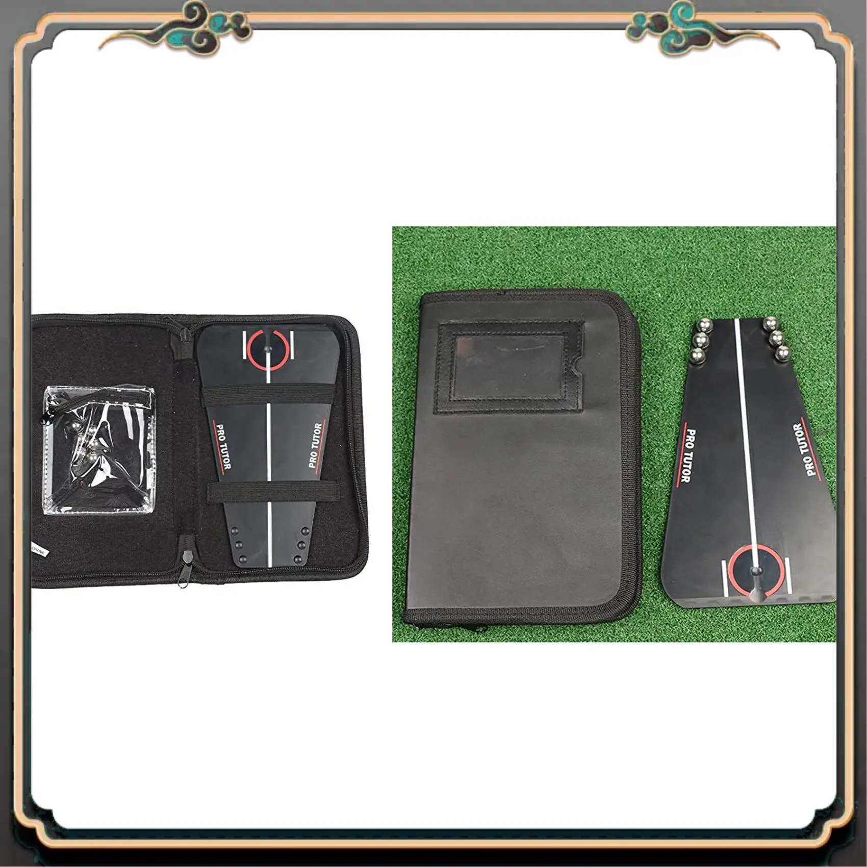 

Premium Golf Putting Tutor With Free Zipper Case, Golf Putting Training Aid Indoor Outdoor Golf Putting Trainer/Aids