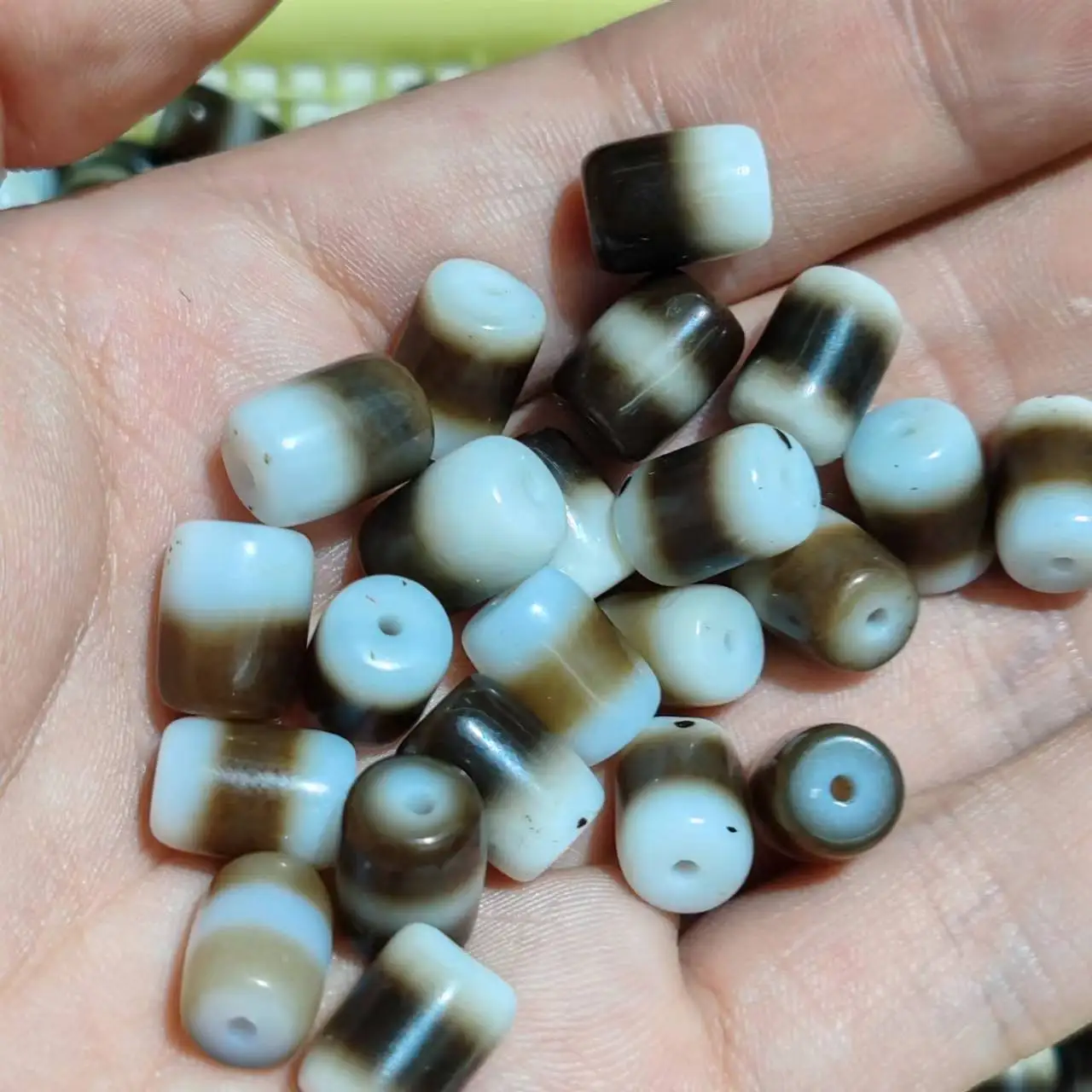 Tibetan Deep Coffee Color Permeating Half Tone First Line Pharmacist Agate Bead Necklace Pendant Diy Accessories