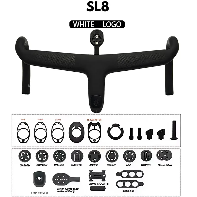 

T1000 Carbon Handlebar for SL7/Sl8/Venge Road Bicycle Full Internal Cable Routing Integrated Cockpit Di2 Carbon Integrated Handl