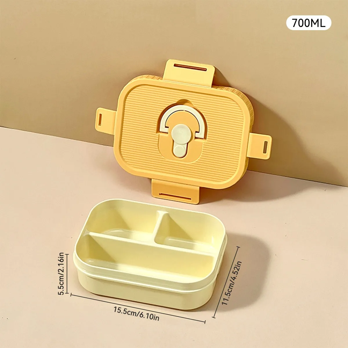Magnetronbestendige plastic lunchbox voor kinderen en studenten, 2/3/4 compartimenten, fruit bento box, draagbaar, lekvrij, voedselbewaarbakje