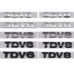 3D ABS Chrome Black Letters SDV6 SDV8 TDV6 TDV8 Logo Car Rear Trunk Emblem Badge Stickers for Range Rover Sport Accessories