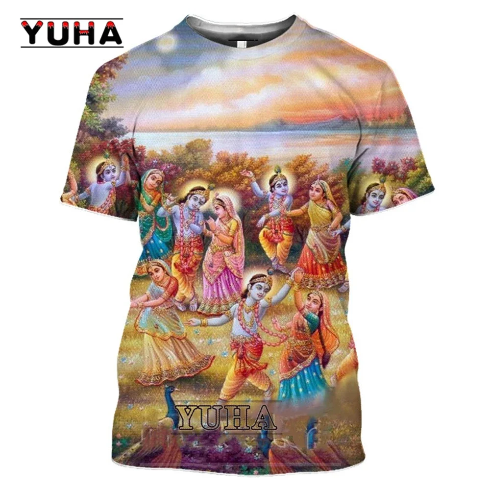 3D Print Hinduism Vishnu Men Tshirt Women Believer Myth Hindu Lord God Shiva T Shirt Bull Ride Nandi Cosplay Cool Tees