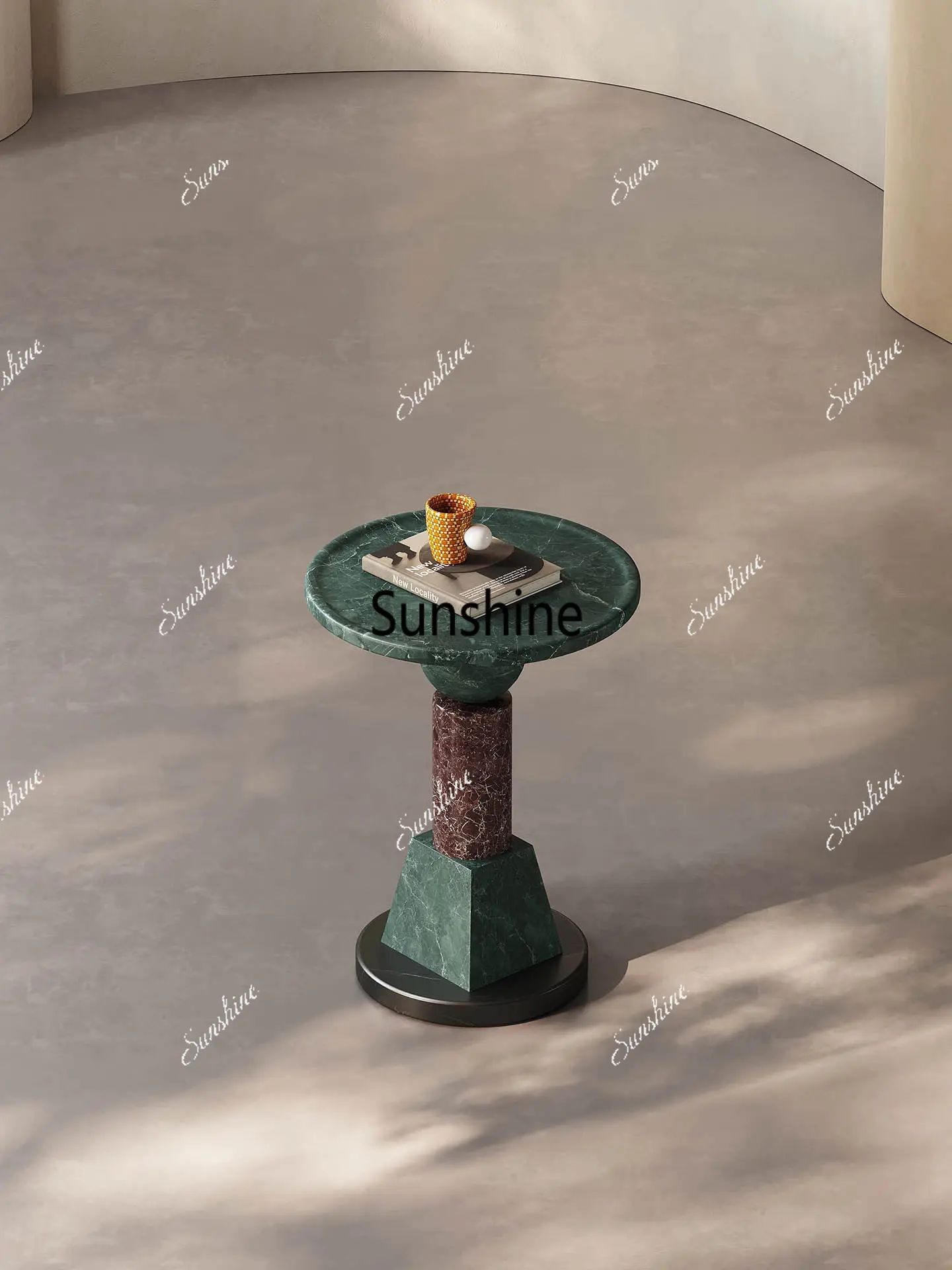 

High-end Italian modern living room sofa side table
