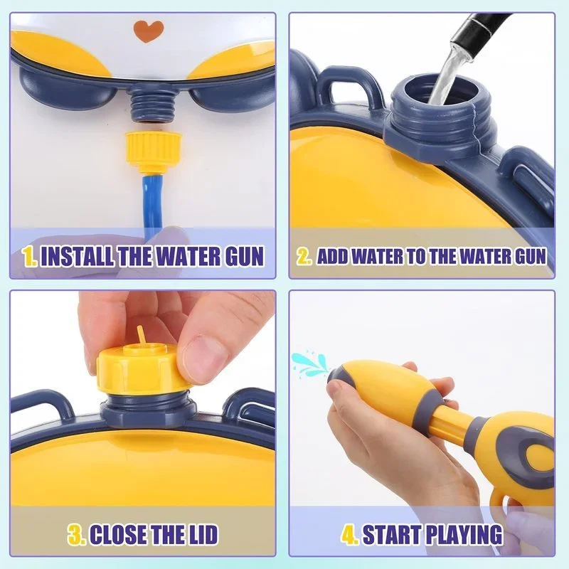 Juguetes Mochila para padres e hijos Pistola de agua Interacción en la playa Mochila de piscina de verano Pistola de agua Juguetes para niños y niñas