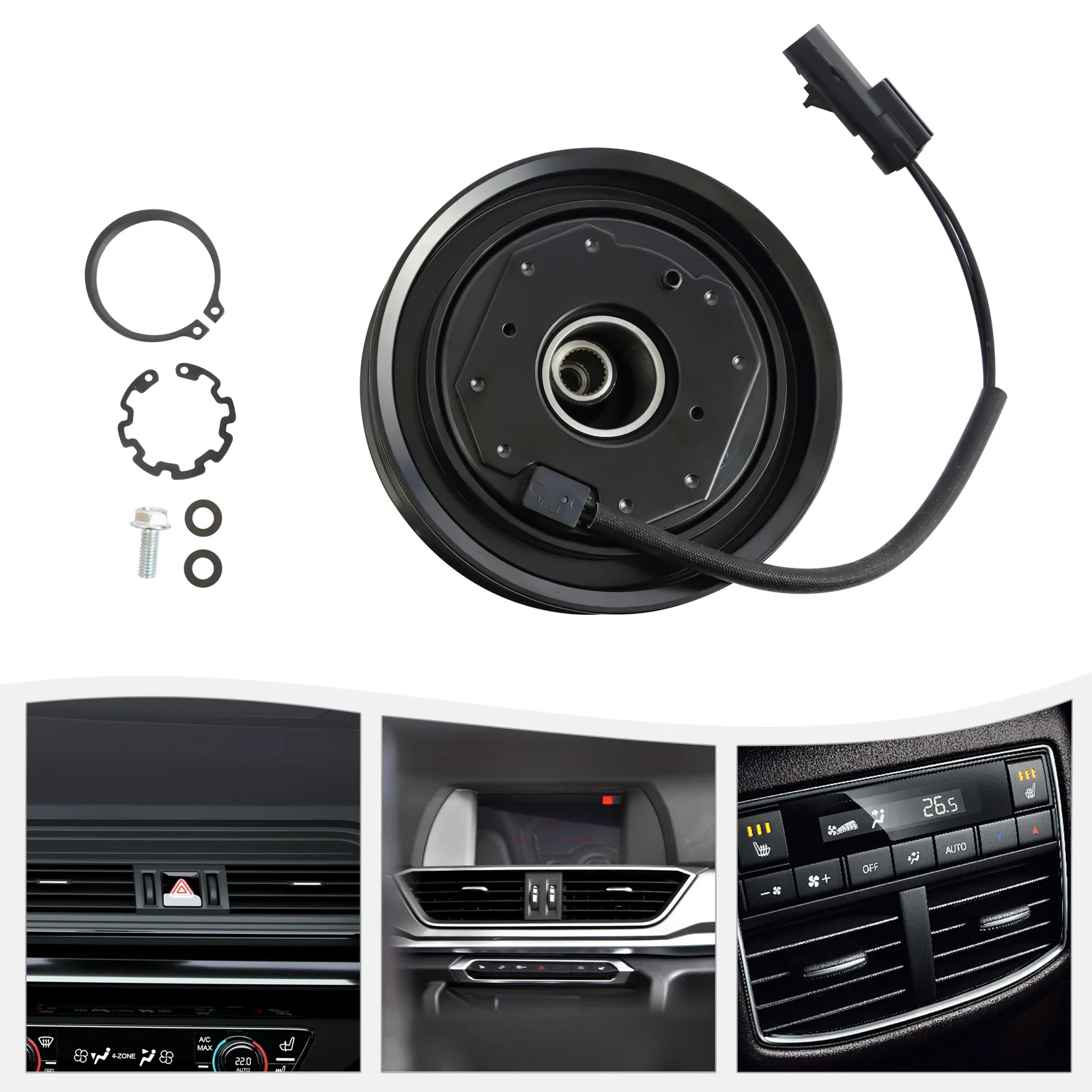 A/C قابض الضاغط لفائف مكيف الهواء مخلب استبدال 10S17E 7PK السيارات التيار المتناوب ضاغط مجموعة ملحقات لإصلاح السيارات