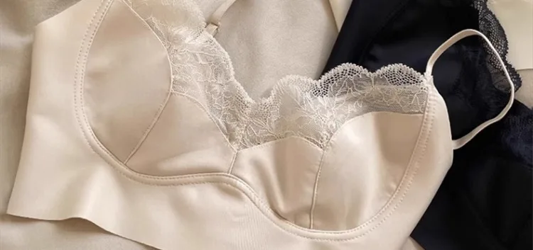 Sujetador sexy de encaje tipo conejita para mujer, sin costuras, con espalda hermosa, sin tirantes, que reduce el tamaño del ...