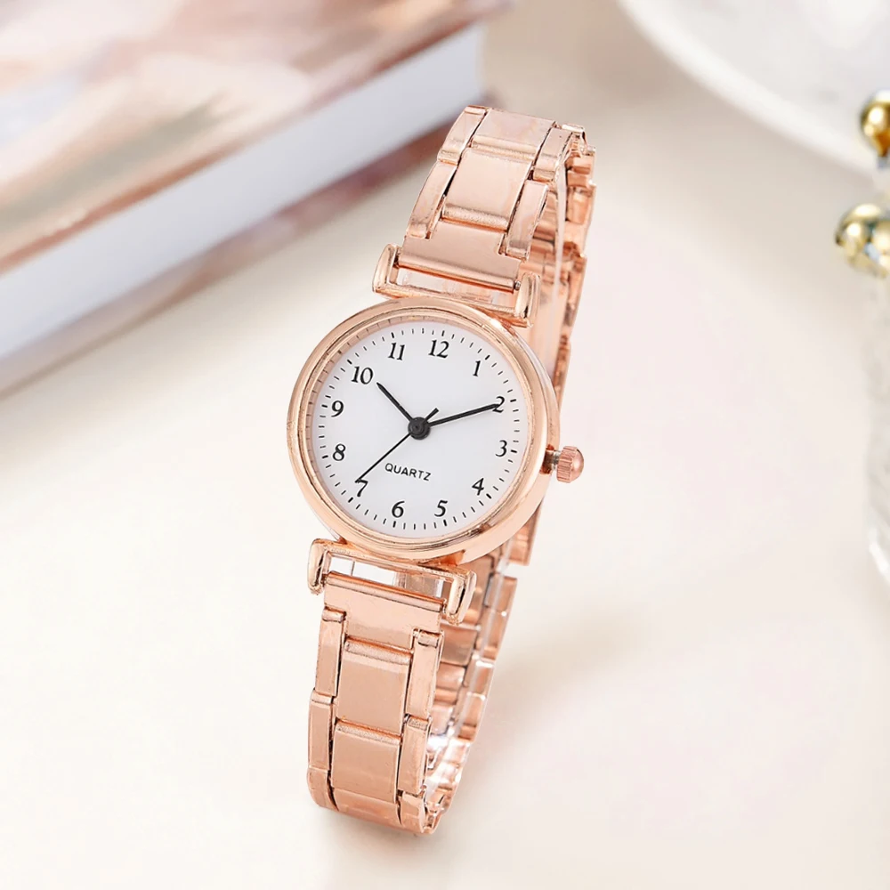 Montre à quartz avec bracelet en acier pour femme, montres à petit cadran arabe, mode