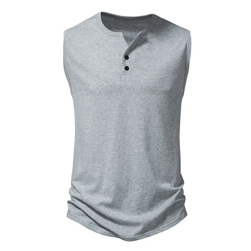 Summer New Men's Sleeveless T-shirt Sports Short Sleeve Solid T-shirt Tank Top Men