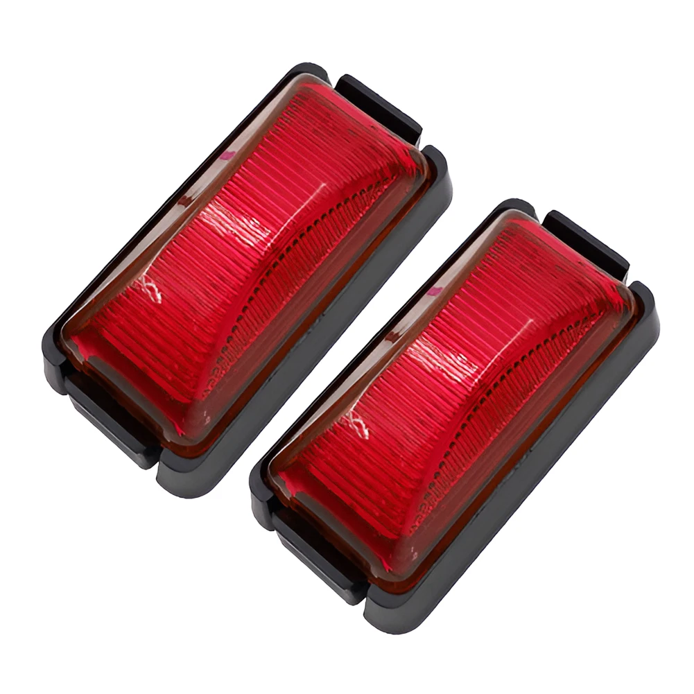 

2pcs 6-LED Red Side Marker Light Clearance Lamp 10V-30V New Fit for Car SUV Van Lorry RV Bus Boat Trailer Truck