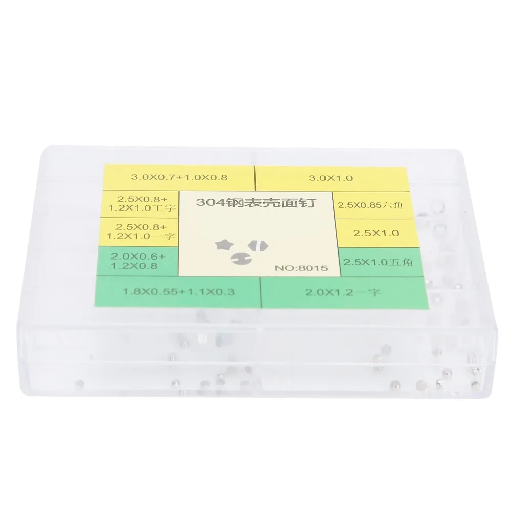 Silver Watch Case Studs 304 Stainless Steel Multiple Sizes Multi-type Watch Surface Pins Boxed Watch Case Fastener Kit