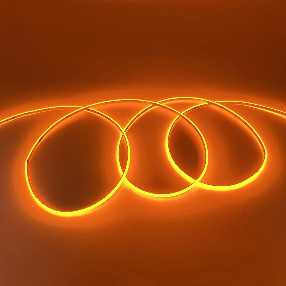 5V 12V 24V 3mm Ultra Narrow COB LED Strip Flxible LED Bar Lights Orange 1800K 2000K 3000k 4000k 6000k Red Green Blue Yellow 5m