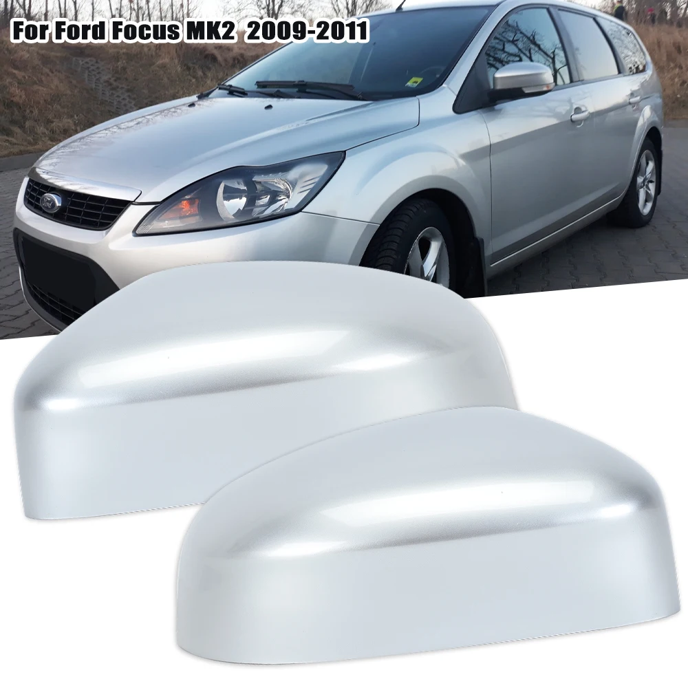 

Rearview Side Mirror Housing for Ford Focus MK2 2009-2011 MK3 2011-2018 /Mondeo MK4 2010 -2014 Door Wing Cover Cap Silvery