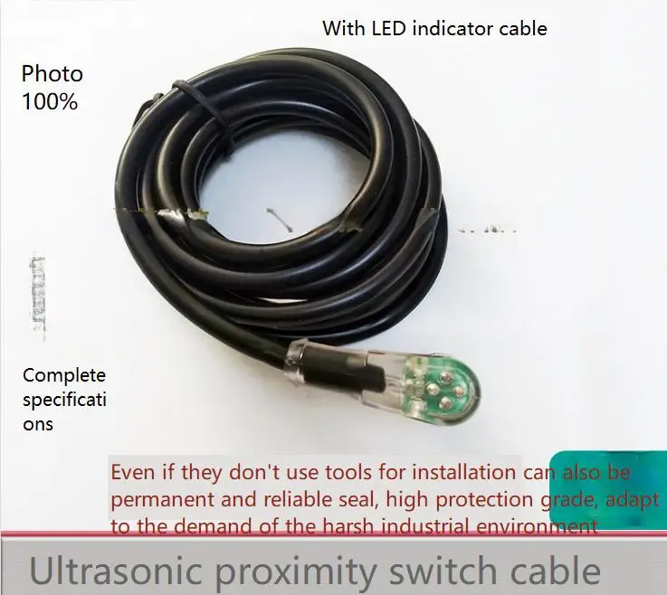 M12 cabo de conexão aviação plug interruptor de proximidade cabo 3-core 4-core 5-core led indicador pnp/npn