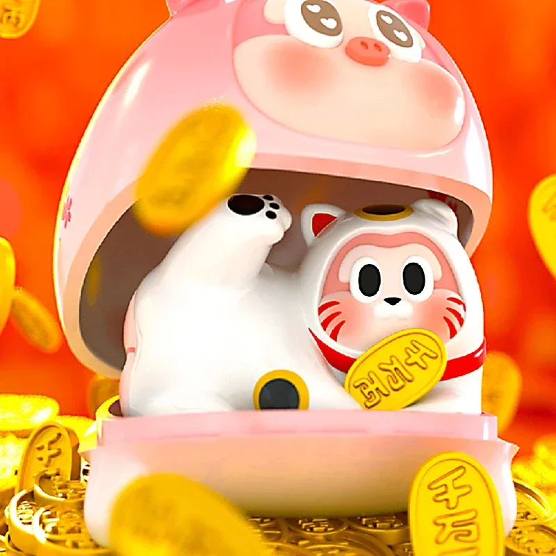 

The Sllo Hide Meow Meow Series Blind Box Guess Bag Mystery Box Toys Doll Cute Anime Figure Desktop Ornaments Gift Collection