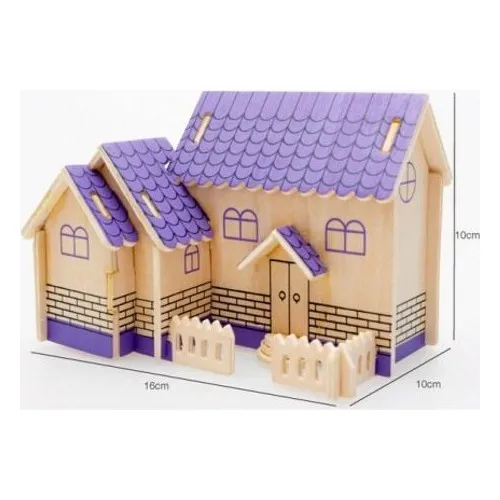 Wildlebend 3D Wooden Puzzle-Purple Home