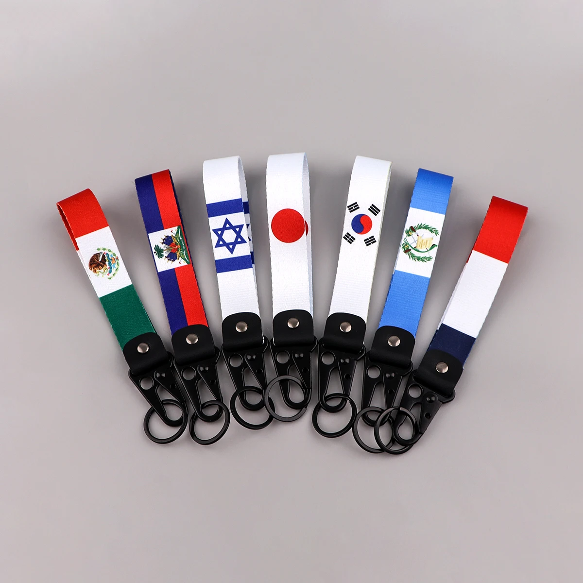 National Flags Eagle Beak Keychain Short Lanyard Style KeyRing Key Strap Car Motorcycle Keychain Accessories Fashion Jewelry 1PC