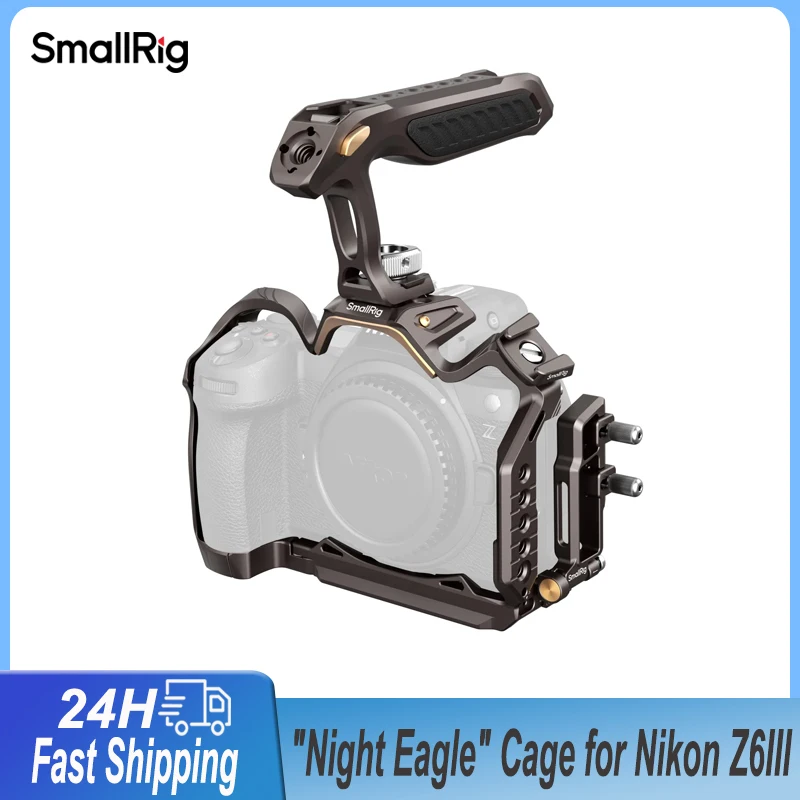 

SmallRig "Night Eagle" Cage Kit for Nikon Z 6III Aluminum Alloy Camera Cage Rig with Handle ARRI/threaded Hole Cold Shoe Mount