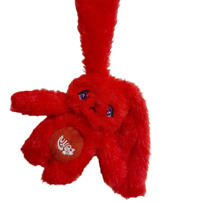 حار Kpop GIDLE لطيف يوكي سولو الأحمر أرنب المفاتيح حلقة حقيبة قطيفة قلادة للزوجين سيارة خاتم مفتاح هدايا 15 سنتيمتر #3