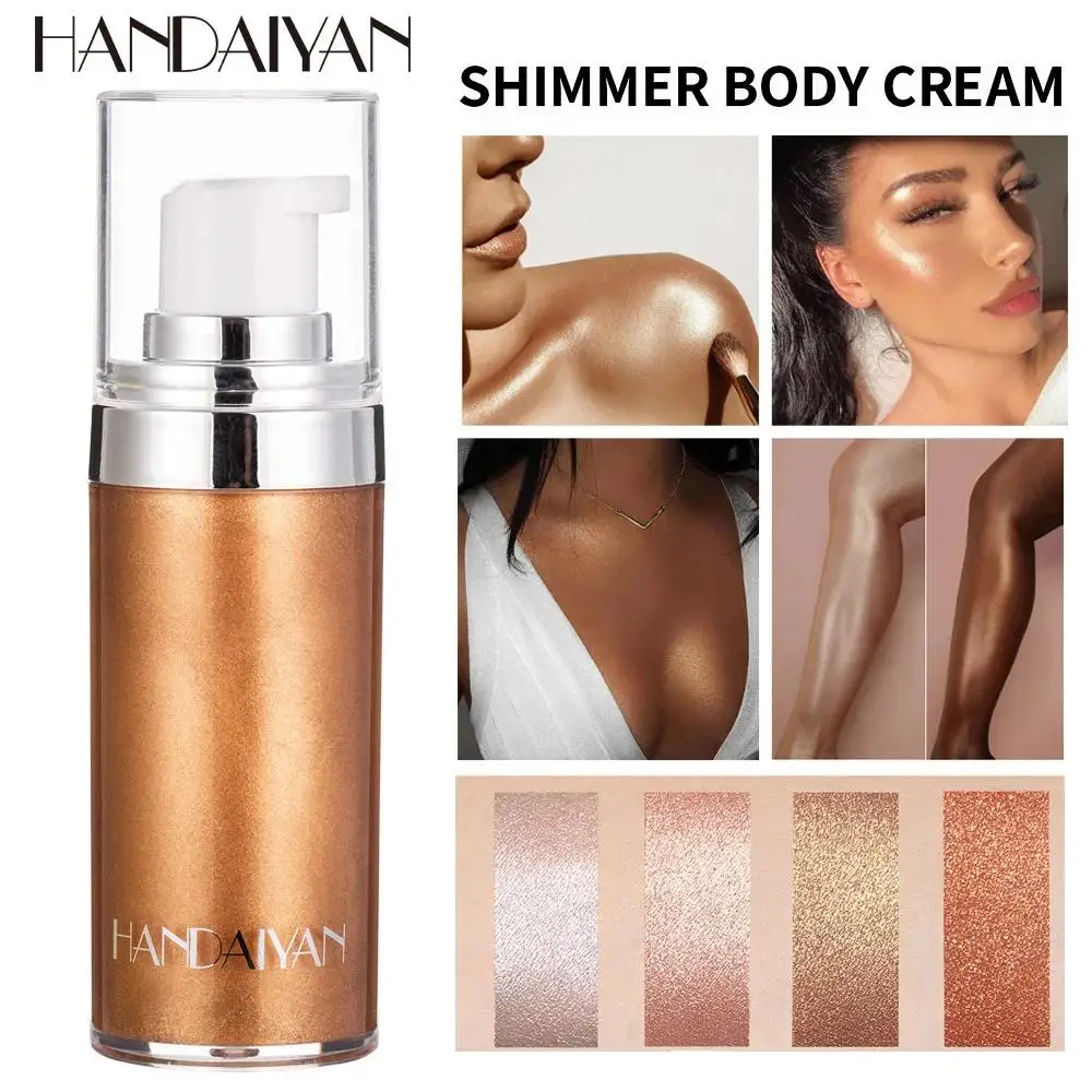 Long Lasting Liquid Highlighter Makeup Cream For Face Body Shimmer Glow Smooth Shine Cosmetics Foundation Enhancer