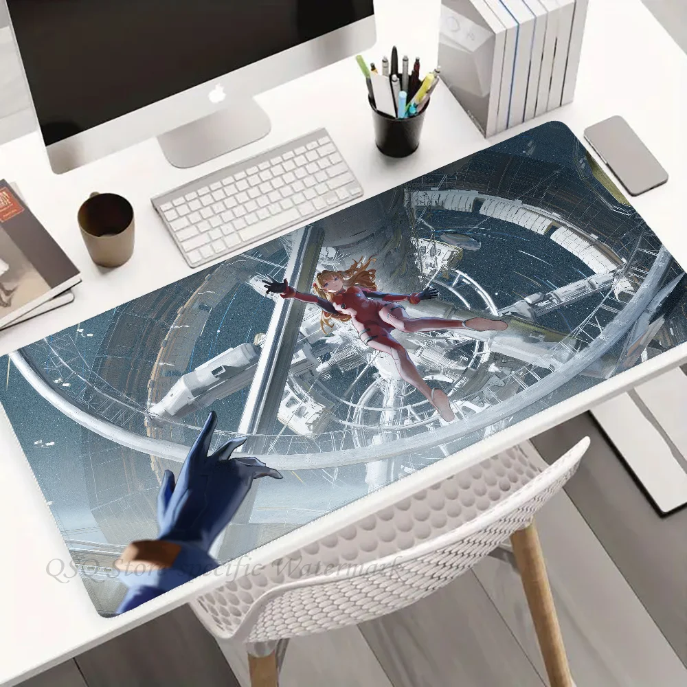 E-EVA Soryu Asuka Langley Mousepad Mouse Mat Desk Mat With Pad Gaming Accessories Prime Gaming XXL Keyboard Pad Padding Mat