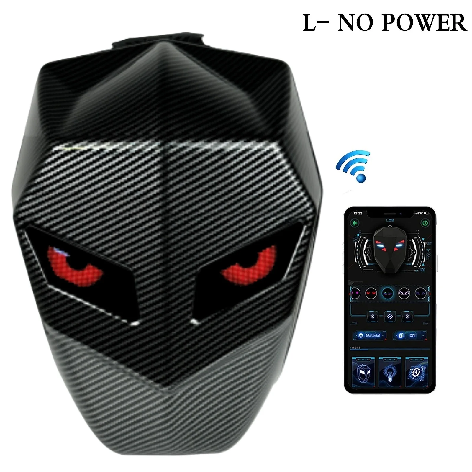 LED Eye The Dark Knight Durable Backpack Comforable Rainproof Carbon Fiber Motorcycle Helmet Waterproof Splashproof Laptops Bags