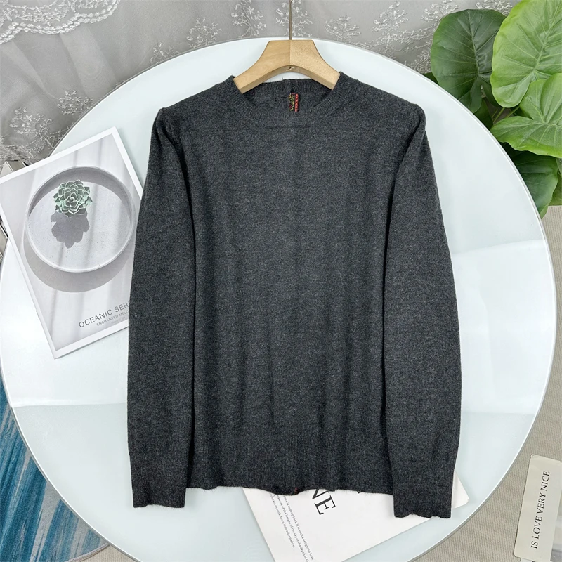 

Двусторонний вязаный кардиган для женщин в современном нейтральном стиле с вышивкой, на одно плечо, для повседневной носки