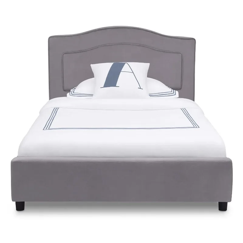 Delta Children Upholstered Twin Bed, Grey