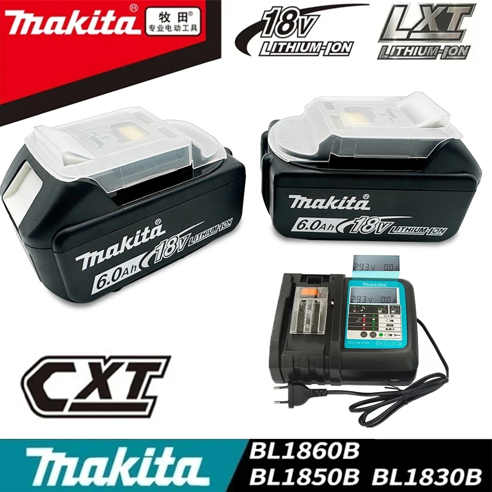 

Makita 18 в 6000 мАч литий-ионная батарея BL1830B BL1850B BL1850 BL1840 BL1860 BL1815 18 в сменная аккумуляторная батарея