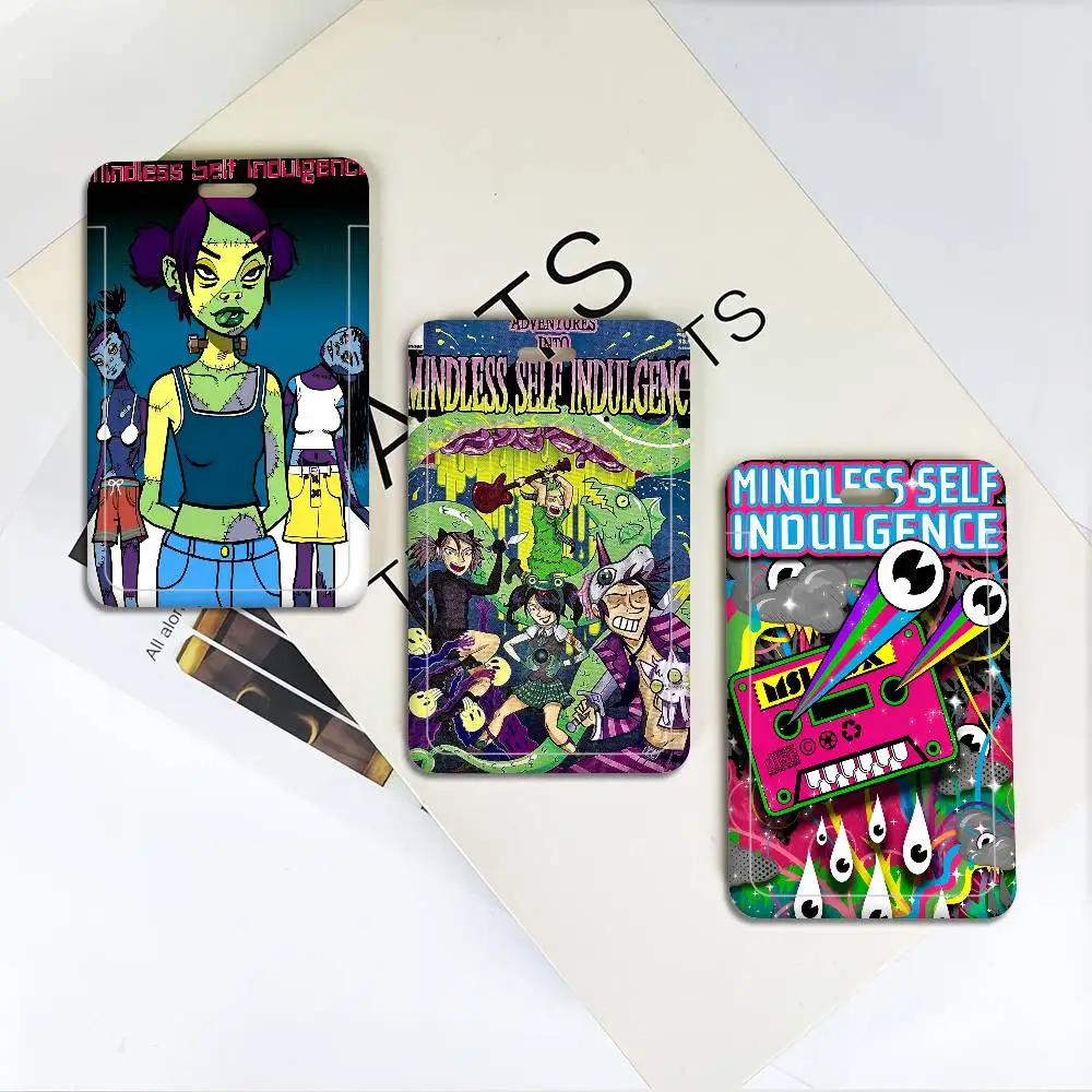 

M-Mindless S-Self I-Indulgence Badge Holder Lanyards Keychain Women New Cartoon Card Neck Straps Student Credential for Gift