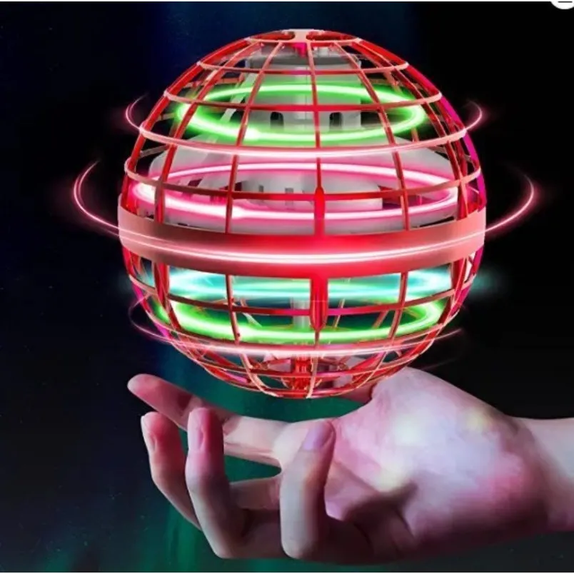 Flying Ball Spinner Boomerang Flyorb, Magic Suspension Sensing Cosmic Globe 360 ° Ball with LED Light Kids Toy Festival Gift
